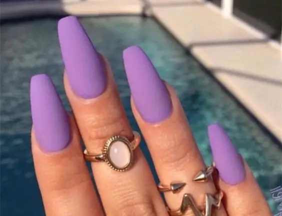 Light Purple Matte Coffin