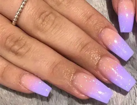 Light Purple Ombre Nails