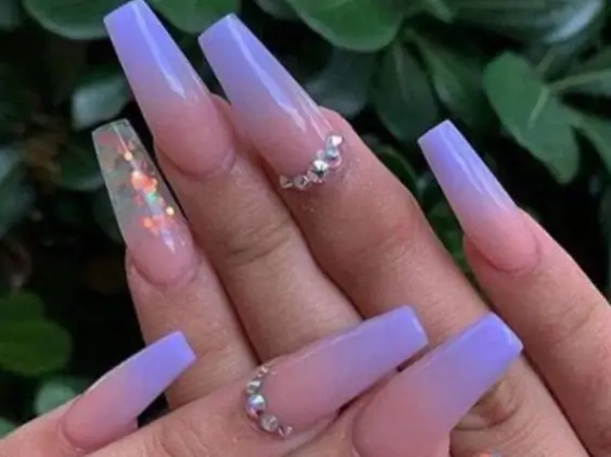 Purple Gradient Coffin Ombre