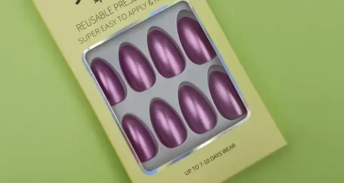 Purple Press On Nails