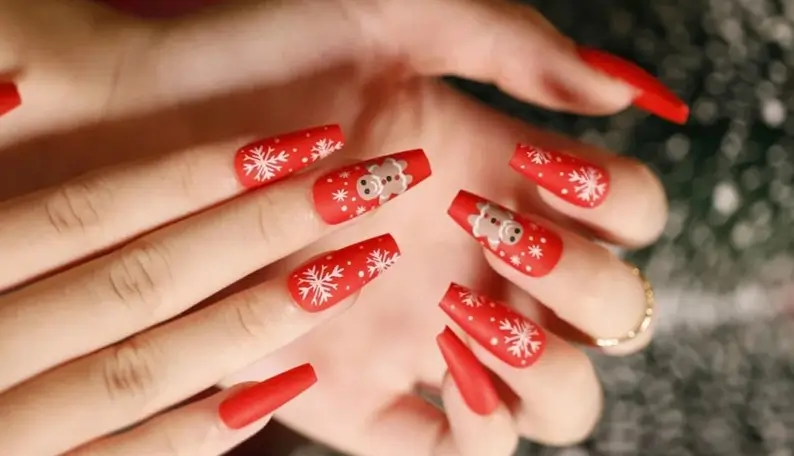 coffin christmas nails