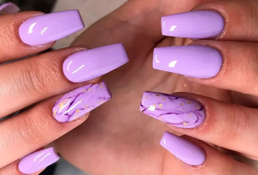 lavender light purple acrylic nails coffin