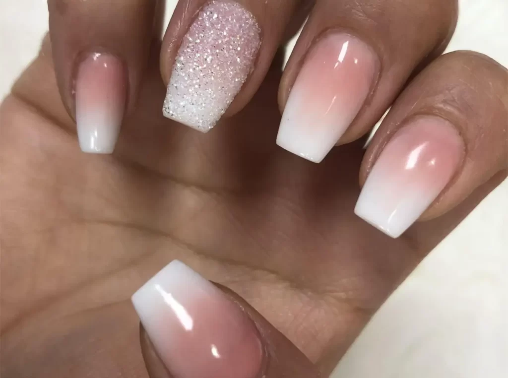 short coffin nails ombre